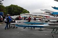 Lakebank Car Park Packed with Club Trailers